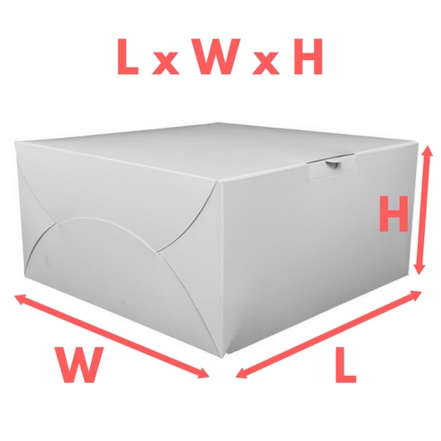 Cake box dimensions