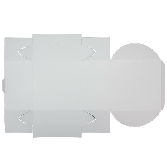 Flat Packed hinged lid cake box