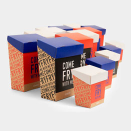 UV printed brown kraft packaging with white ink